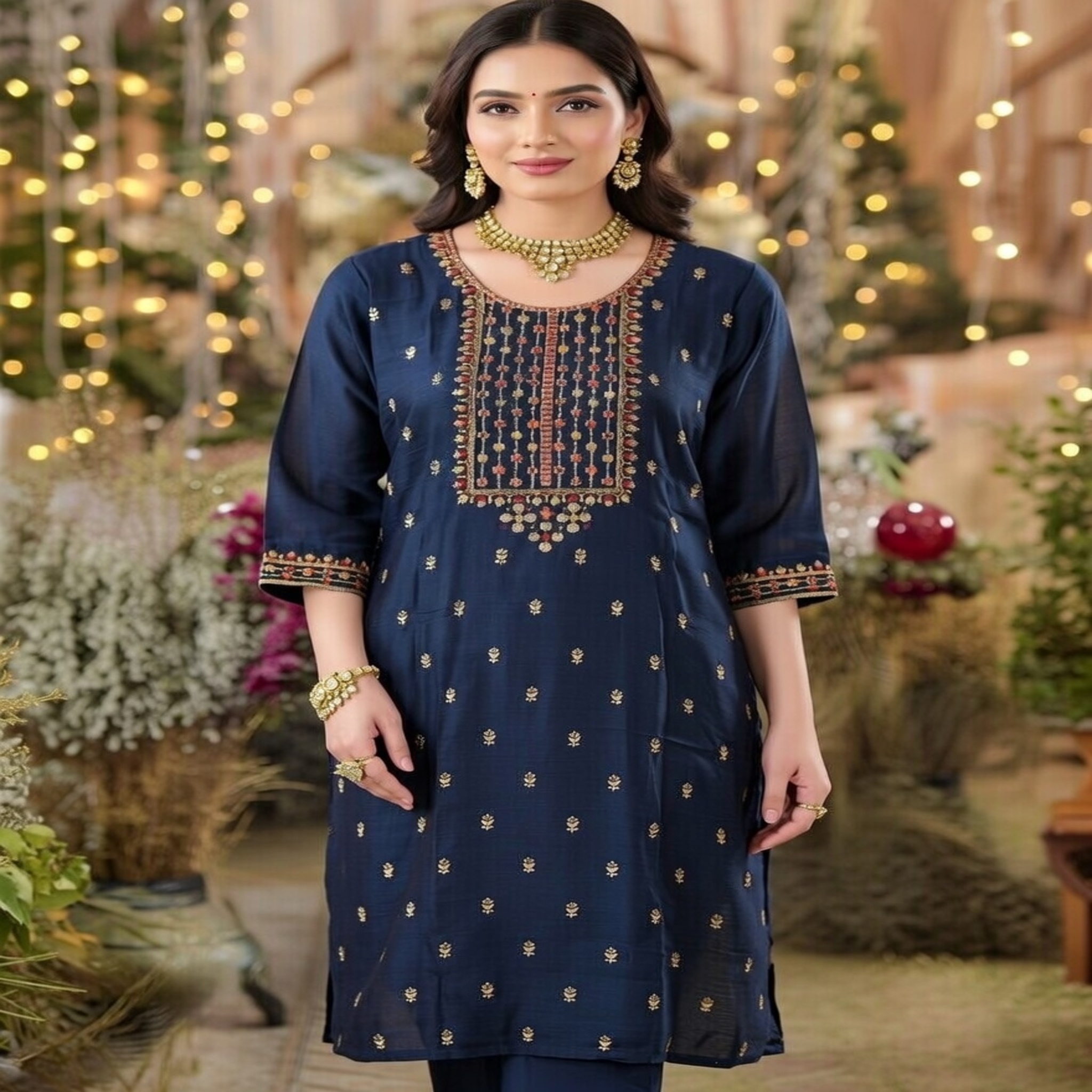 5ec592d7-98c9-47d3-b66a-cc573c3aea3d Designer Kurti Pant Dupatta Set - Image 1