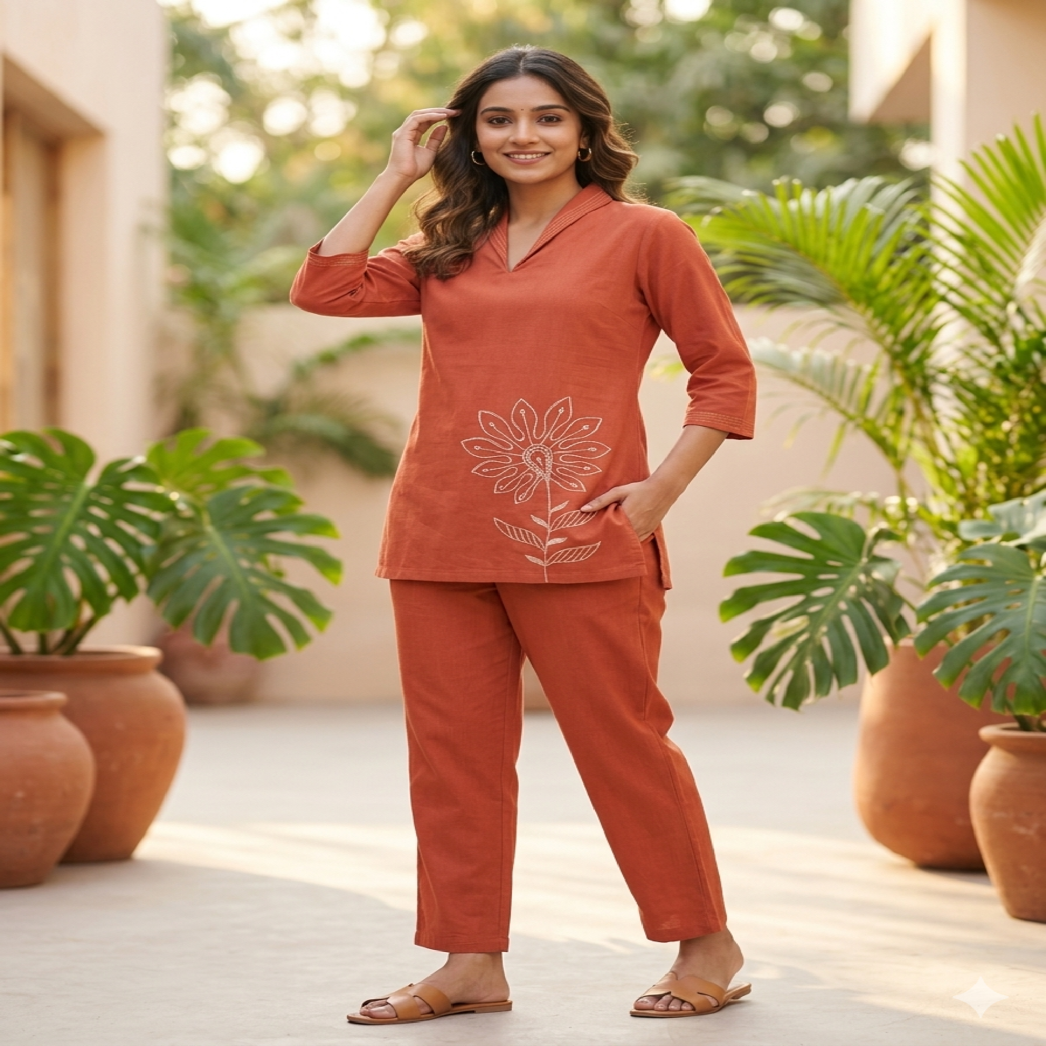 1773388914497 Cotton Casual Co-ord Set - Image 1