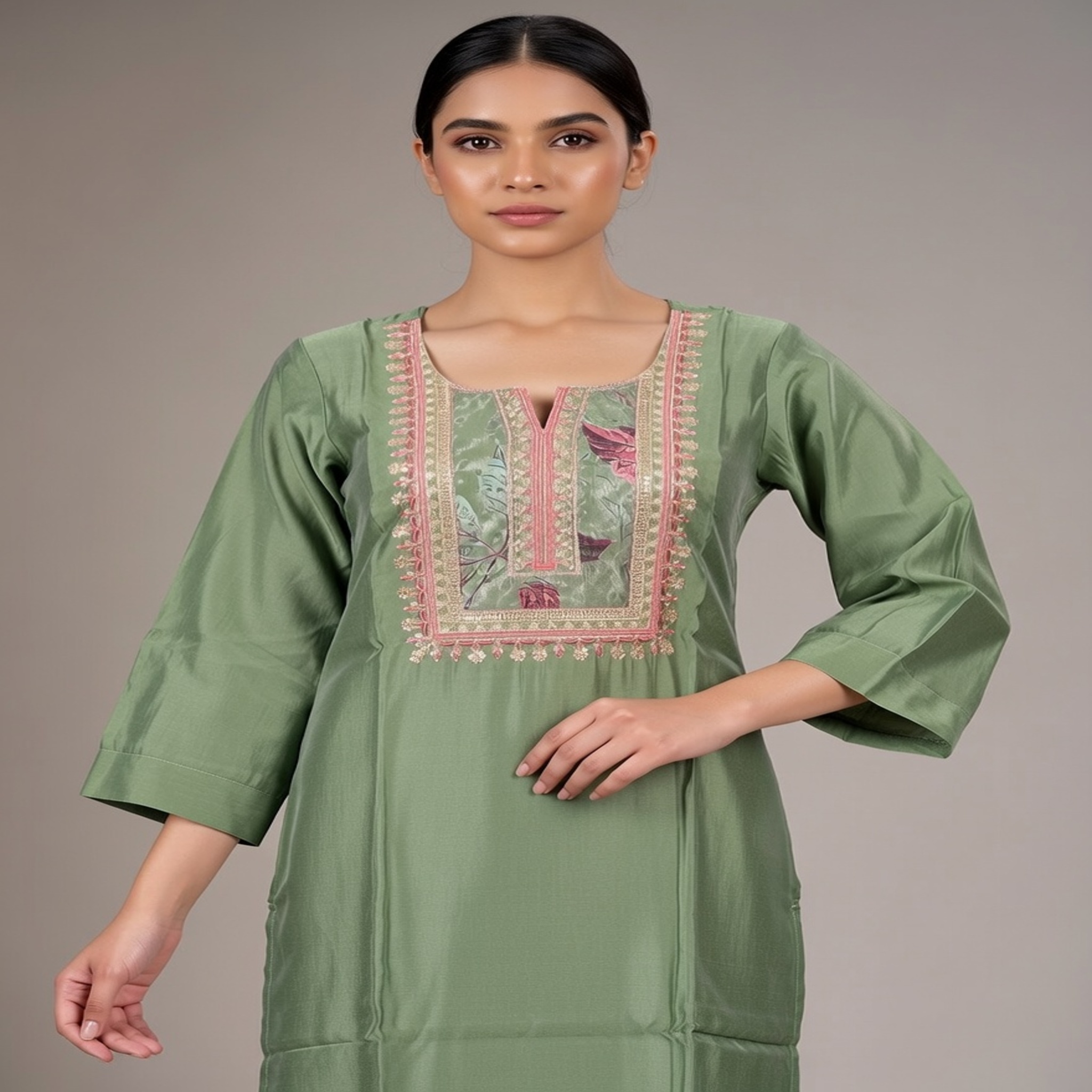 368b6e2b-9bc1-4b1b-94ac-914024ff1940 Designer Kurti Pant Dupatta Set - Image 1