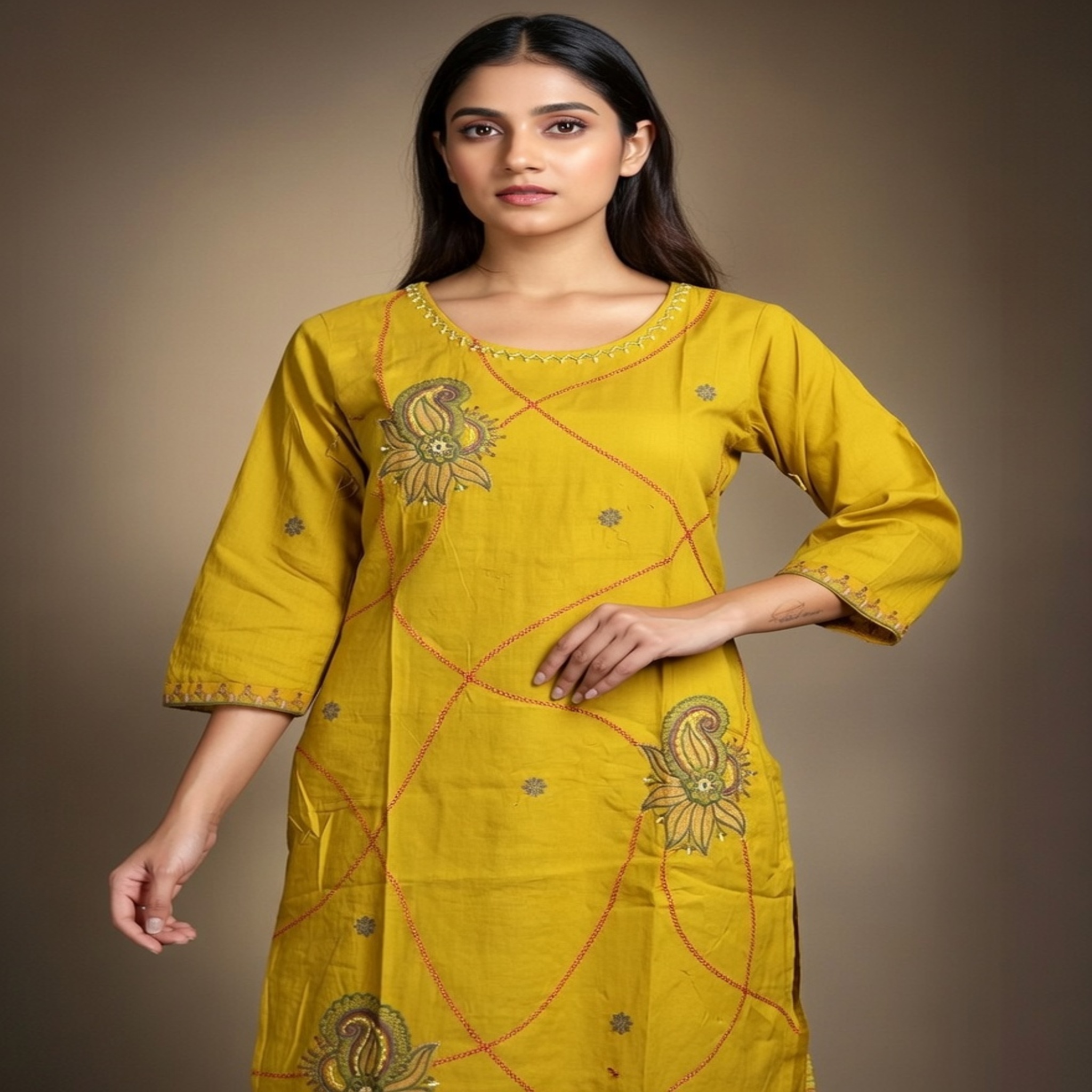769be01f-aff2-4d6a-9fd1-521b60592a7f Elegant Kurti Set with Dupatta - Image 1