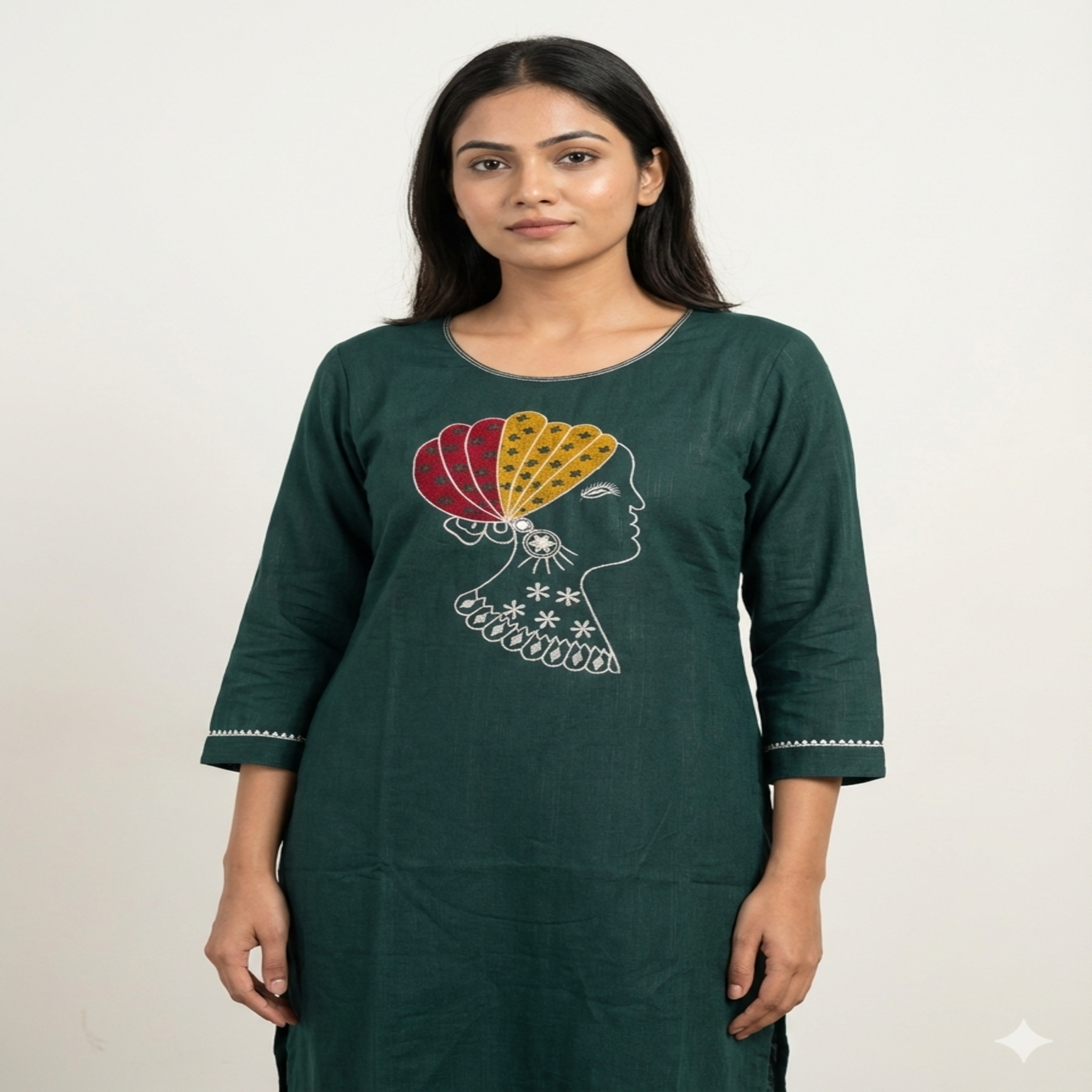 Gemini_Generated_Image_kizs5lkizs5lkizs Minimal Design Straight Kurti - Image 1