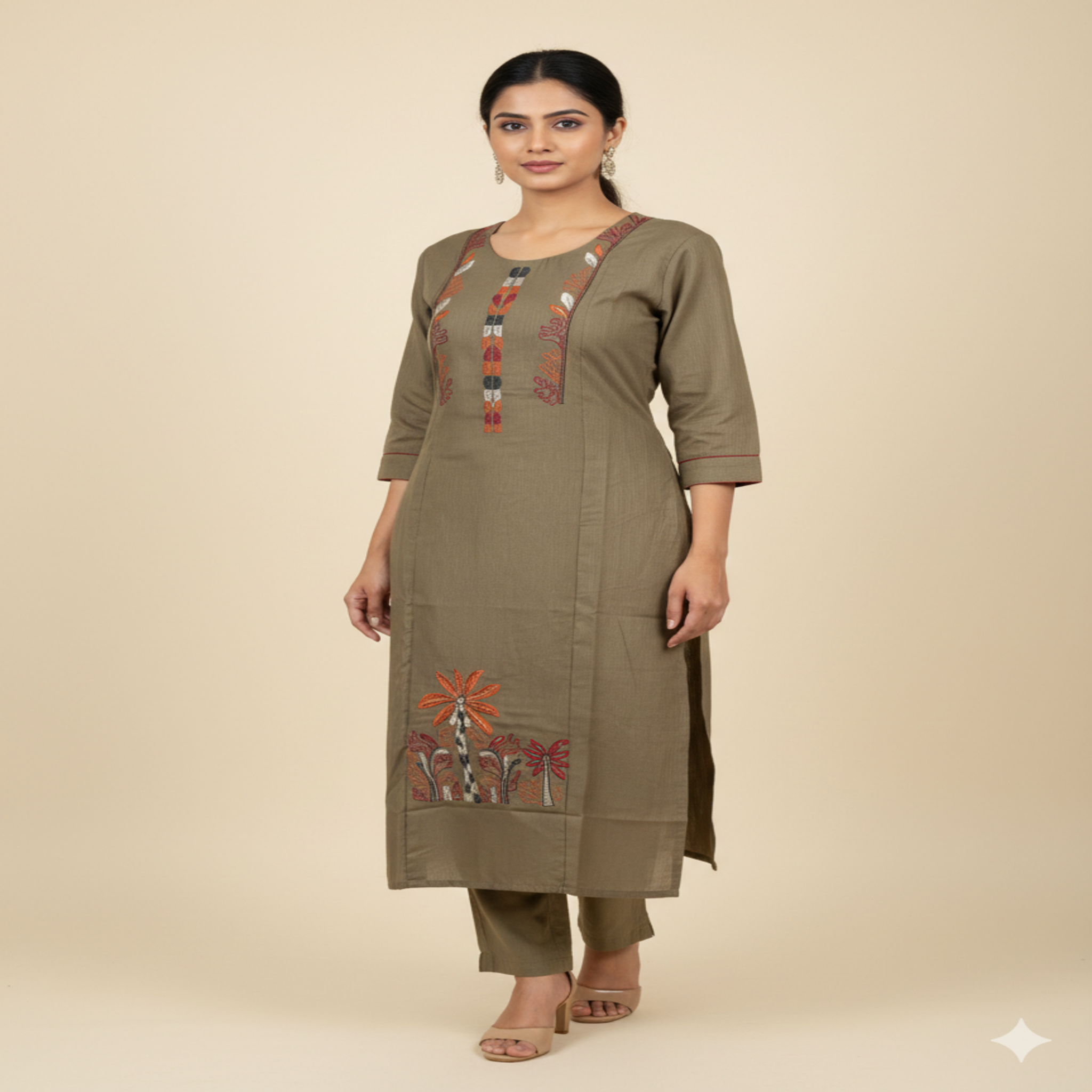 Gemini_Generated_Image_ld19kfld19kfld19 Minimal Design Straight Kurti - Image 1