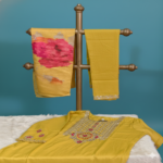 Designer Kurti Pant Dupatta Set - Image 3